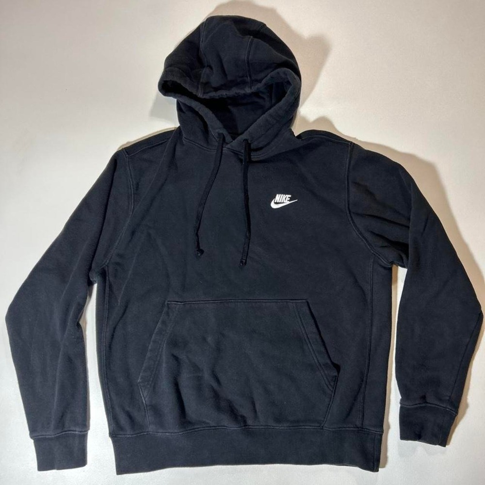 Nike Sportswear Club Fleece Pullover Hoodie Mens Size M Black